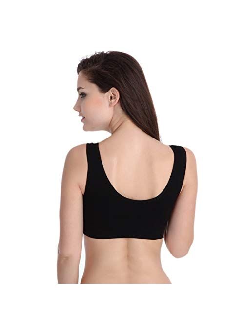 Sports Bra Seamless Lace Coverage Comfortable Daily Bralette with Removable Pads