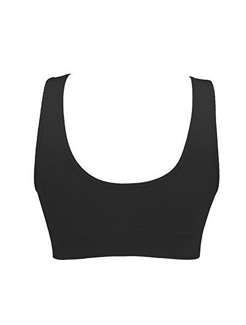 Sports Bra Seamless Lace Coverage Comfortable Daily Bralette with Removable Pads