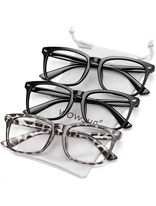 Blue Light Filter Glasses Unisex Nerd Non-prescription Clear Lens Fake Glasses