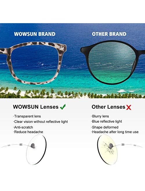Blue Light Filter Glasses Unisex Nerd Non-prescription Clear Lens Fake Glasses