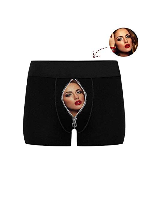 Personalized Wife Face On Men's Underwear Pouch Breathable Boxer Briefs Shorts with Photo
