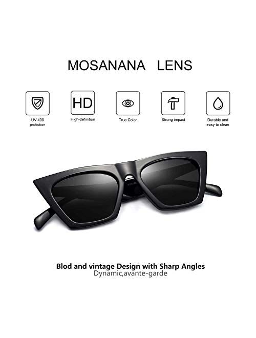 Mosanana Square Cateye Sunglasses for Women Fashion Trendy Style MS51801