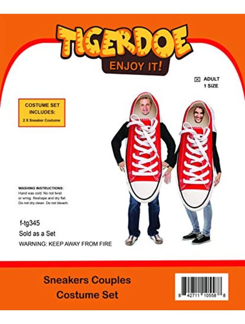 Tigerdoe Couples Costumes Novelty Sneaker Costume Funny Adult Halloween Costumes 2 Pc