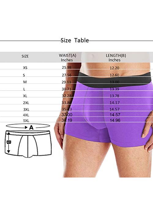 Custom Men's Face Boxer Briefs Shorts Only Name Can Ride This Unicorn XS-5XL