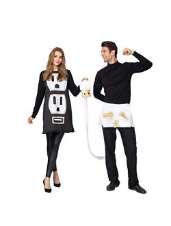 USB/Light Plug and Socket Couple Set Halloween Costume for Adult