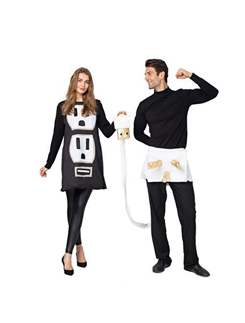 Spooktacular Creations USB/Light Plug and Socket Couple Set Halloween Costume for Adult