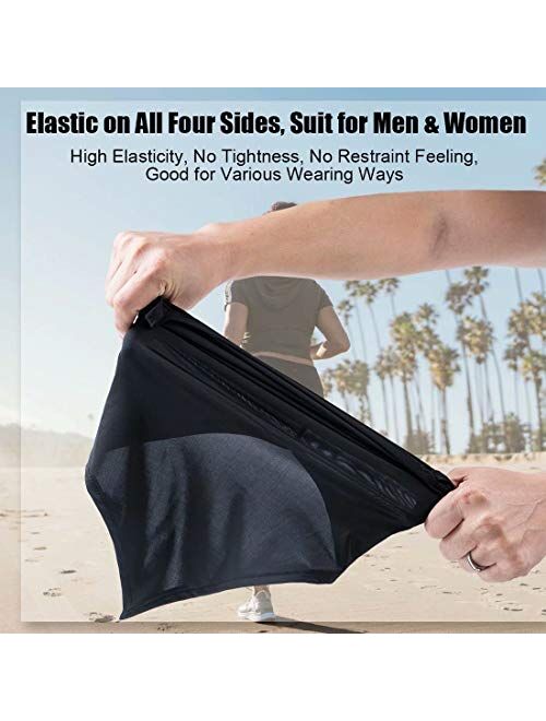 3 Pack Face Bandana Neck Gaiter with Ear Loops, UV Sun Protection Reusable Triangle Cloth Scarf Balaclava for Women Men