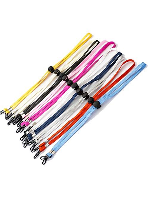 Glaring 10 Pack Adjustable Length Face Mask Lanyard Chain Strap Holder for Women Kids Holder Comfortable Around The Neck