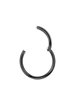GAGABODY 2 Pcs Nose Rings 20G 18G 16G 14G 12G 10G 8G Surgical Steel Piercing Rings for Nose Septum Cartilage Helix Tragus Conch Rook Daith Lobe from 5mm to 16mm Seamless Hoop Unisex Hinged Earrings