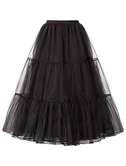 GRACE KARIN Womens Ankle Length Petticoats Wedding Slips Plus Size S-3X CL010421JSF 