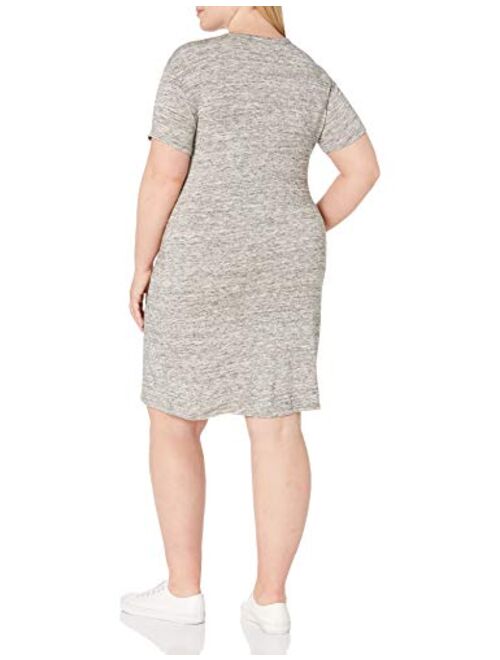 Amazon Brand - Daily Ritual Women's Plus Size Supersoft Terry Short-Sleeve Open Crew Neck Dress