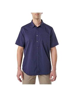 5.11 Tactical Men's Aerial Short Sleeve Casual Button-Down Polo Shirt, Polyester, Style 71378