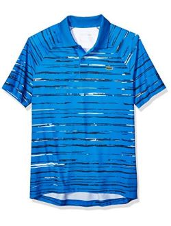 Mens Sport Short Sleeve Novak Printed Raglan Polo Shirt