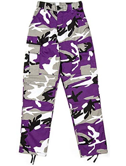Purple Camouflage Military BDU Pants Cargo Fatigues Fashion Trouser Camo Bottoms