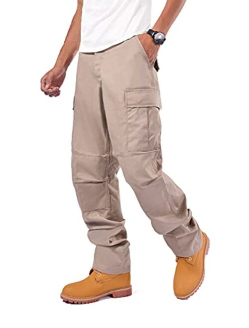 BACKBONE Mens Fashion Bright Camouflage Cargo Pants Military Combat Style BDU Pants