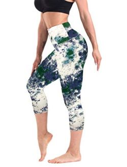 CAMPSNAIL High Waisted Printed Leggings for Women - Tummy Control Pattern Soft Legging for Cycling Running
