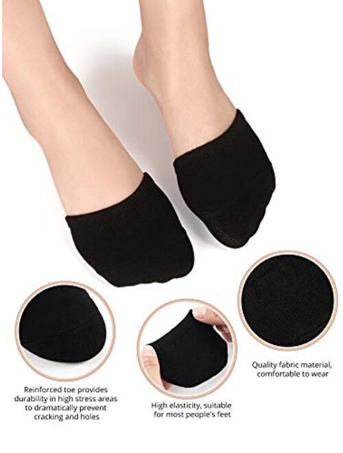 8 Pairs Toe Topper Liner Half Socks Seamless Women's Socks Cotton Toe Half Socks