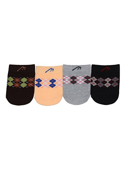 MABUA Argyle Women Seamless Toe Topper Liner Socks 4 Pairs.
