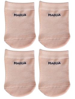NUDE HALF NO SHOW WOMENS SEAMLESS TOE TOPPER LINER SOCKS 5 PACK