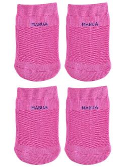 Mabua PINK Anti-slip Breathable Half Socks, 4 Pairs