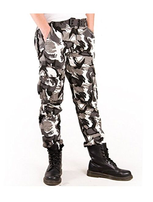 Tonwhar Men's Camouflage Hunting Cargo Pant Cotton Casual Military Army Camo Pants
