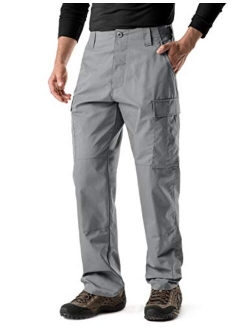Men's Tactical Pants, Military Combat BDU/ACU Cargo Pants, Water Repellent Ripstop Work Pants, Hiking Outdoor Apparel