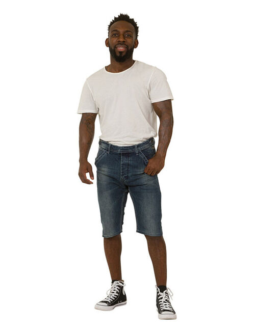 Mens Bib-Overall Shorts - Detachable Bib Denim bib-shorts Overall Shorts