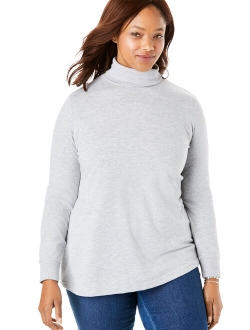 Woman Within Plus Size Perfect Long Sleeve Turtleneck
