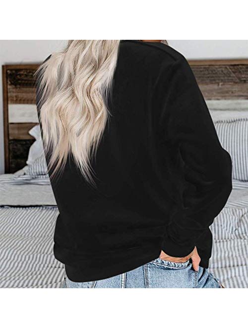 Mama Sweatshirt Women Leopard Print Embroidery Mom Life Pullover Top Casual Long Sleeve Blouse Tee