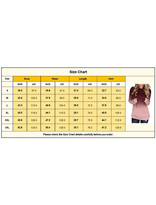 onlypuff Womens Hoodie Sweatshirts Casual Tunic Tops Long Sleeve Tie Dye Shirts with Pockets