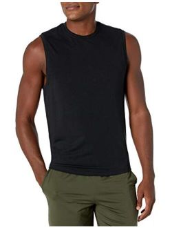 Amazon Brand - Peak Velocity Men's Pima Cotton Modal Sleeveless Tank