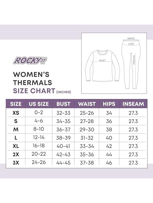 Rocky Thermal Underwear for Women Fleece Lined Thermals Women's Base Layer Long John Set
