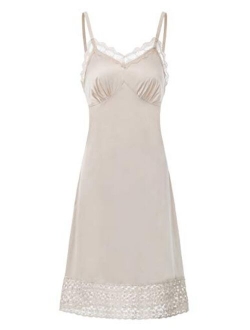 Lace Full Slips for Women Under Dresses Adjustable Spaghetti Strap Cami Dress