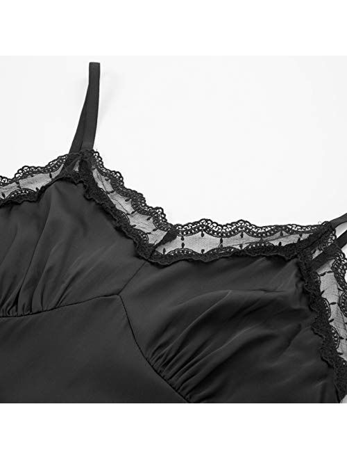 Lace Full Slips for Women Under Dresses Adjustable Spaghetti Strap Cami Dress