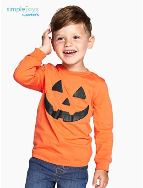 Simple Joys by Carter's Toddler Boys' 2-Pack Halloween Long-Sleeve Tees