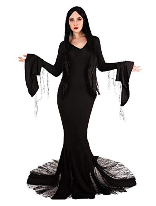 miccostumes Women's Gothic Ghost Vampire Dress Morticia Halloween Cosplay Costume