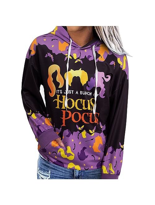FAYALEQ Halloween Sweatshirts for Women Halloween Graphic Long Sleeve Shirt Half Zipper Lapel Casual Pullover Top