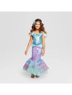 Kids' Mystic Mermaid Halloween Costume Dress (with Headband) - Hyde & EEK! Boutique