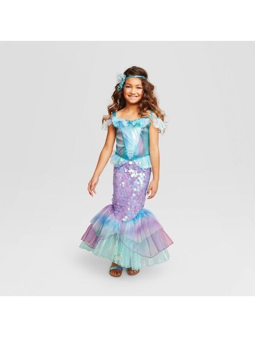 Kids' Mystic Mermaid Halloween Costume Dress (with Headband) - Hyde & EEK! Boutique