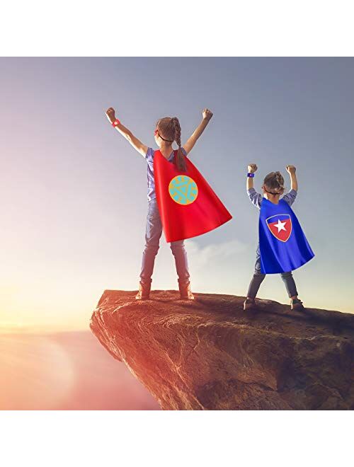 ROKO Superhero Capes for Kids Cool Halloween Costume Cosplay Festival Party Supplies Favors Dress Up Cloth Gifts for 3-12 Year Old Boys Girls Teen Toys Age 3-10 Xmas Chri