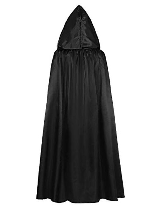 ALIZIWAY Kids Hooded Velvet Cloak Cape for Halloween Christmas Cosplay Costumes 2-16 Years