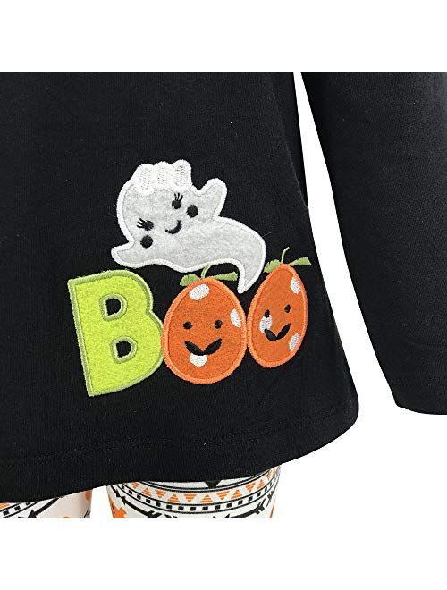 Unique Baby Girls 3 Piece Halloween Pumpkin Ghost Outfit
