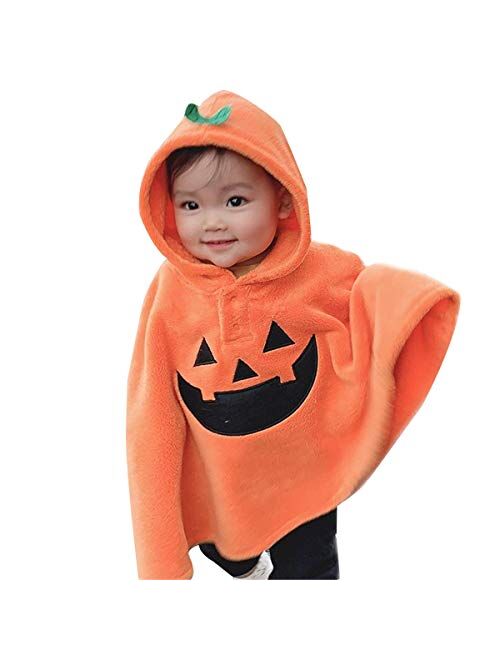 BeQeuewll Toddler Kids Baby Girl Boy Halloween Costume Ghost Hooded Poncho Cloak Cape Hat Cosplay Clothes 