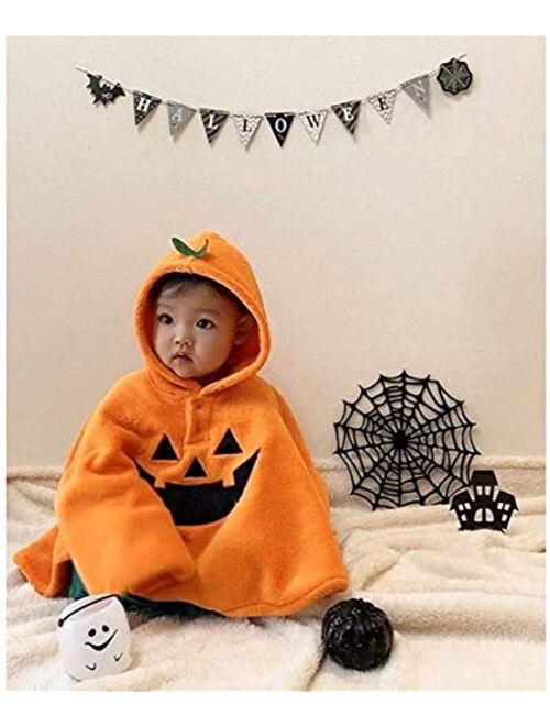 BeQeuewll Toddler Kids Baby Girl Boy Halloween Costume Ghost Hooded Poncho Cloak Cape Hat Blanket Cosplay Clothes