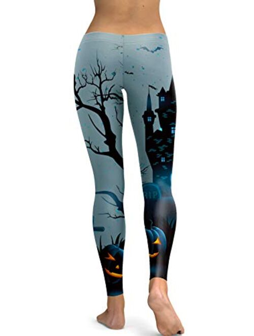 For G and PL Women's Halloween Costume Print Funny Strechy Leggings