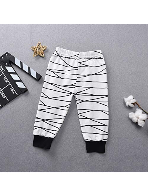 Aalizzwell Toddler Baby Halloween Romper Outfit PJS for Kids Funny Mummy Onesie