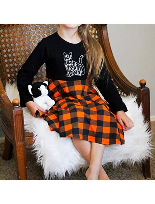 eKooBee Infant Baby Little Girl Halloween Dress Black Tutu Boo Party Holiday Dresses