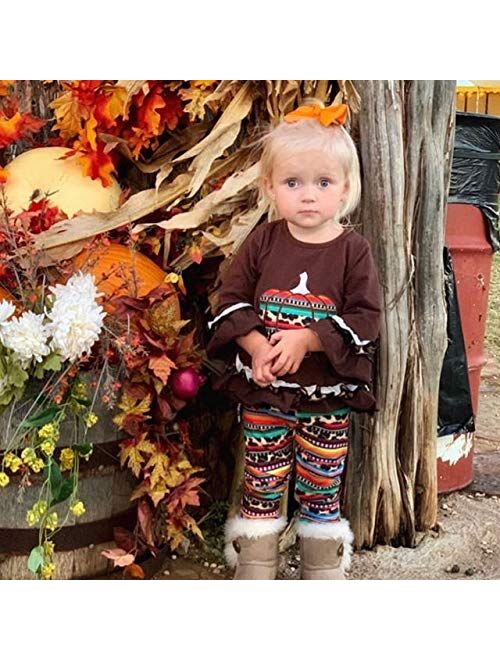 Halloween Toddler Baby Girl Clothes Pumpkin Dress Top + Pants Set Toddler Kids Girl Halloween Outfits 2Pcs