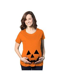 Maternity Happy Jack O Lantern Pregnancy Tshirt Cute Halloween Pumpkin Bump Tee