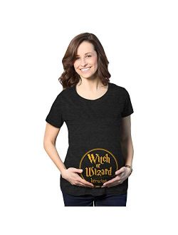 Maternity Witch Or Wizard Brewing Tshirt Funny Halloween Pregnancy Tee